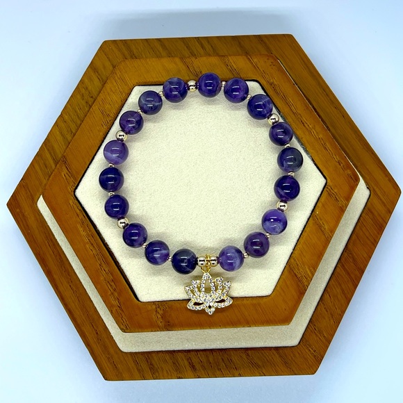 Amethyst Lotus Bracelet - Picture 3 of 5
